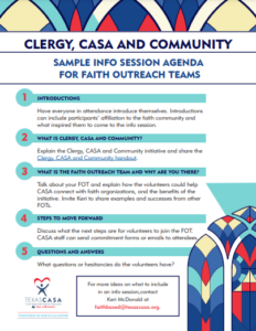 Sample outreach team info session agenda